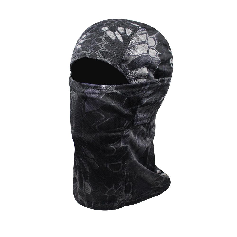 Camouflage Round Brim Hat & Balaclava Set: Sun Protection for Summer Mountain Climbing