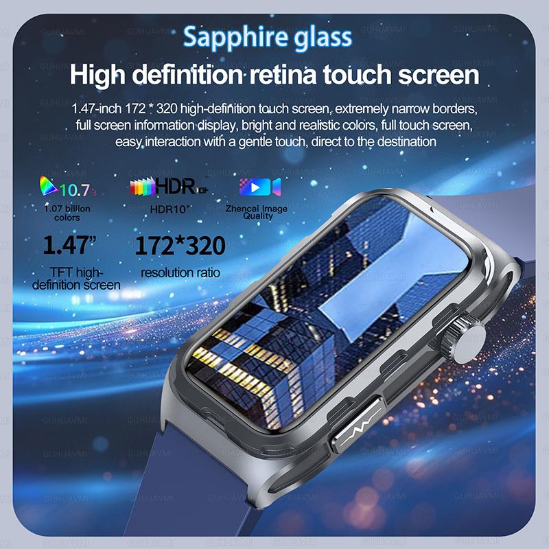 2025 Новые Пульсовая Терапия Микро Физическое Обследование Умные Часы Мужские ЭКГ+ФПГ Кислород в крови Жир в крови Кровяное Давление Браслет Здоровья