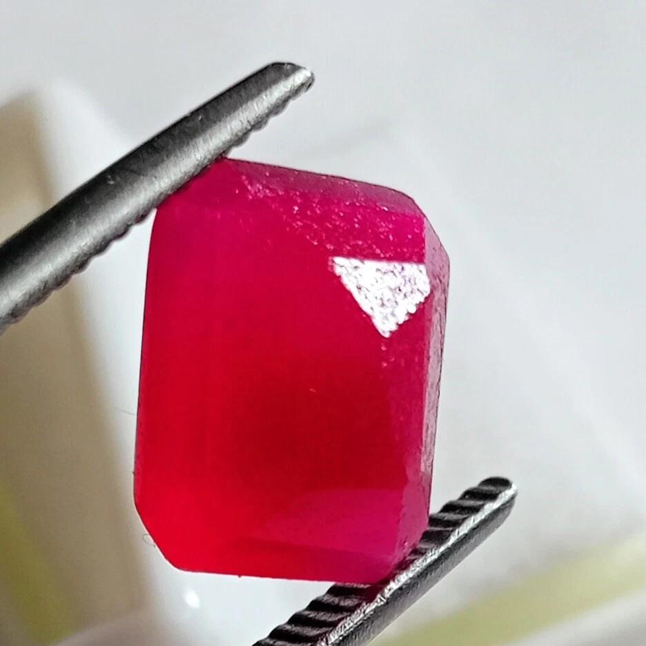 6.35 Ct Natural Utah Red Beryl (Bixbite) Emerald Cut Stunning Gemstone