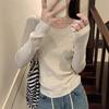 Wear a Collar Bottoming Shirt In Autumn and Winter, Women's Inner Design Sense Knitted Sweater, Unique and Beautiful Early Spring Top