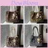 Street Style Leopard Print Plush Tote Bag With Magnetic Closure For Casual Daily Use