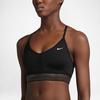 Nike Спортивный бюстгальтер Indy Light-Support с мягкими чашками Черно-белый Женский 832093-010
