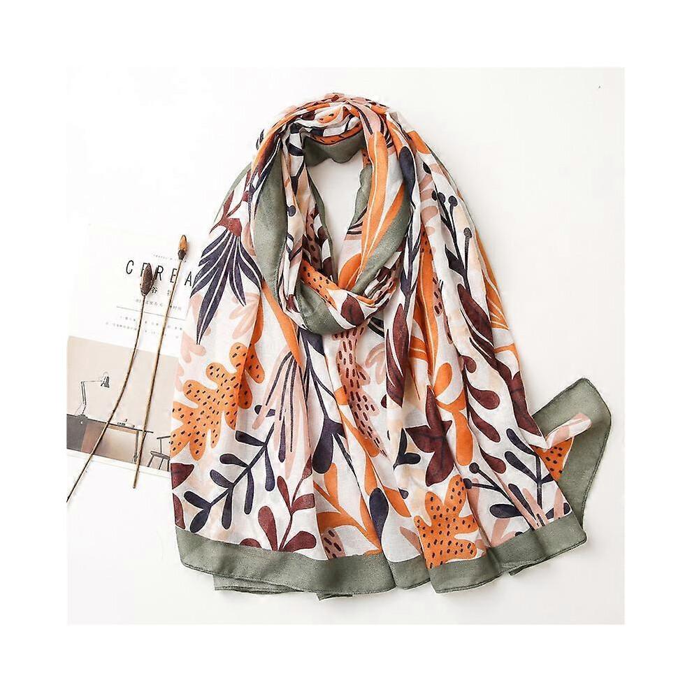(13)Design Brand Women Scarf Fashion Print Cotton Warm Shawl Muslim Scarves Hijabs Lady Pashmina Bandana Tassel Beach Shawls Foulard