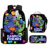 Rainbow Friends School Bag Cartoon Backpack, Shoulder Bag and Pencil Case Three-piece Set 46-NMAOV