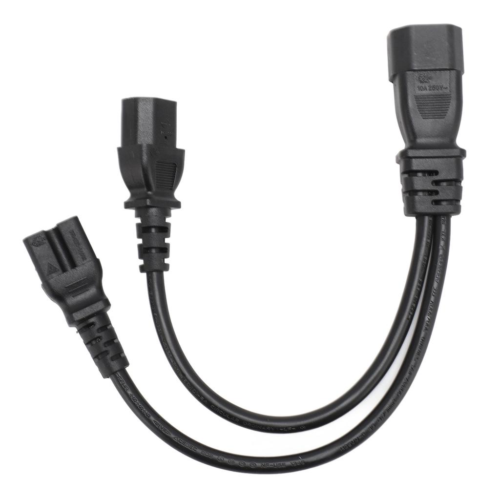 IEC320 C14 To IEC320 C13 C15 Power Cords Male To Female Computer Y Splitter Adapter Cable for