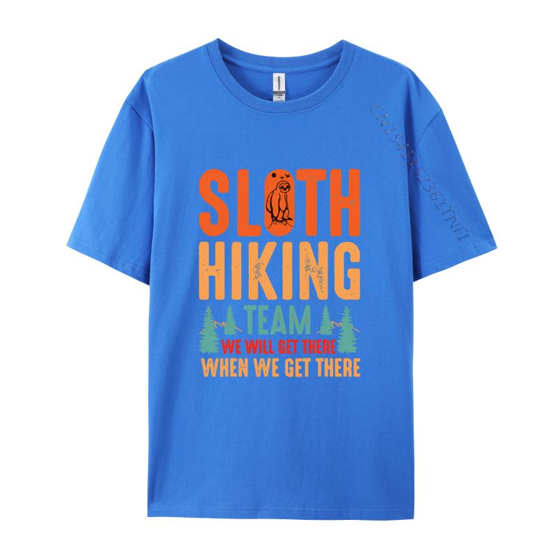 Retro Sloth Hiking Team Well Get There Tshirts Cute Casual Cotton Men Tshirts T Shirt Men 100 Cotton