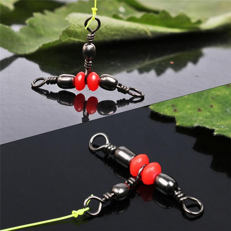 100Pcs String Hook Fishing Rolling Swivel O-Rings Japan Steel Fishing Connector Lure Tackle Tool