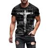 Creative 3D Printed T-shirt for European and American Spring/Summer Men's T-shirt Casual Round Neck Short Sleeved Top