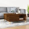 VidaXL Coffee Table Brown Oak 80x80x36.5 Cm Engineered Wood 821099