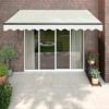 Retractable Cream Awning 3x2.5 m Fabric and Aluminum