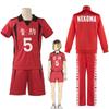 Аниме Haikyuu Nekoma High School Kenma Kozume Косплей Костюм № 5 Джерси с коротким рукавом Спортивная одежда Одежда на Хэллоуин