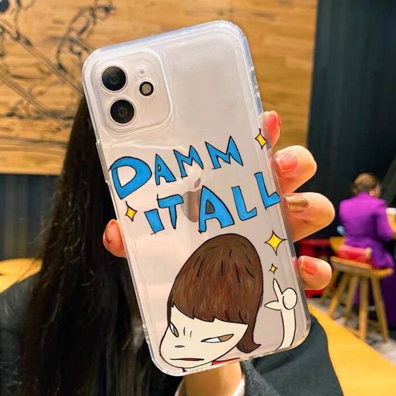 Чехол для телефона Yoshitomo Nara для iPhone 11 12 13 14 Mini Pro Max XR X XS TPU прозрачный чехол для 8 7 6 Plus SE 2020