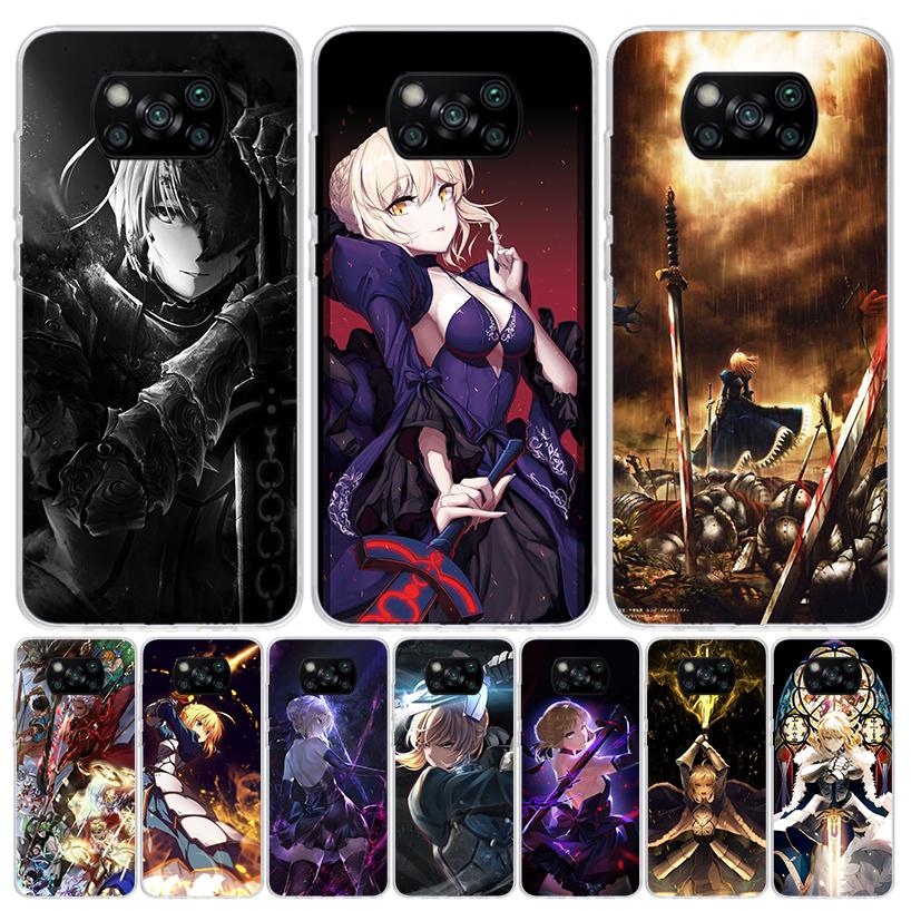 Fate Zero Stay Night Saber Case Phone Cover for Xiaomi Redmi Note 10 9 9S 8 8T 7 5 Pro Mi 12T 11T 10T 9T 12 11 Lite A3 A2 Trend