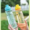 Большая емкость портативные бутылки для воды прозрачные спортивные питьевые кофейные чашки герметичные откидные пластиковые бутылки с завязками на шнурке подарок