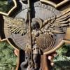Folulus Archangel Michael Natural Wood Carved Religious  Wooden Gift For H