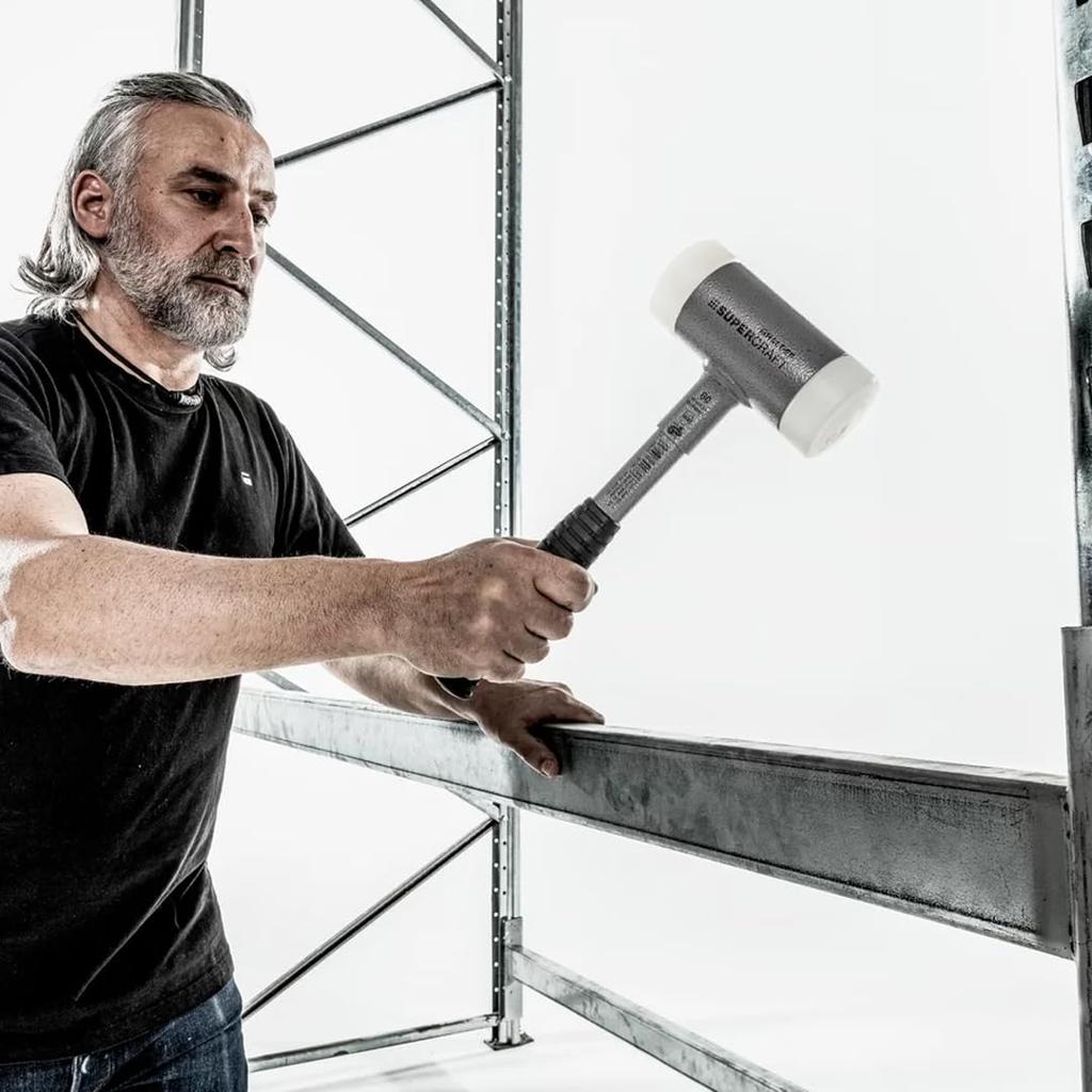 HALDER Shockless Recoilless Supercraft Hammer Steel Handle Nylon Diameter 50 (White) 3377.050