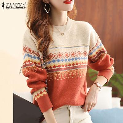 Женские повседневные футболки с круглым вырезом и длинным рукавом с принтом