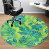 1pc Leaf Print Chair Carpet for Office, Non slip, Soft and Durable Office Rug for Interior Decoration