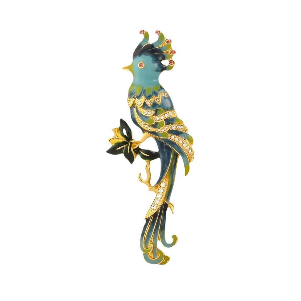 Винтажная брошь-попугайчик, высококачественный женственный эмалированный корсаж, креативный дизайн, булавка для чувств, аксессуары для костюма