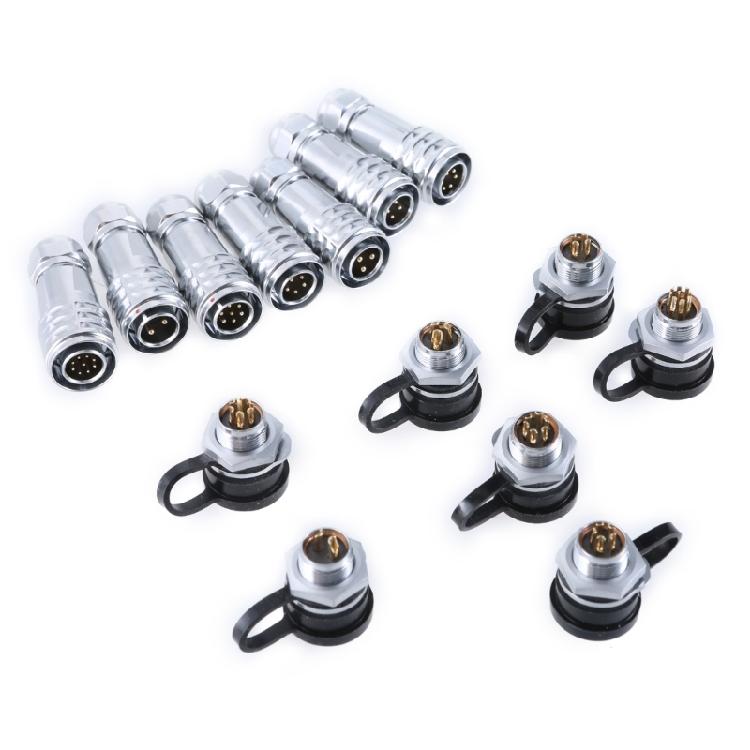 SF12 Connector Plug and Socket Set, Waterproof Metal Aviation Plugs SF1210 Plug SF1212 Socket for Electronic Devices
