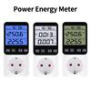LCD Digital Power Meter EU US UK AU Plug Energy Meter Electronic Wattmeter Voltmeter Ammeter Electricity Cost KWH Monitor