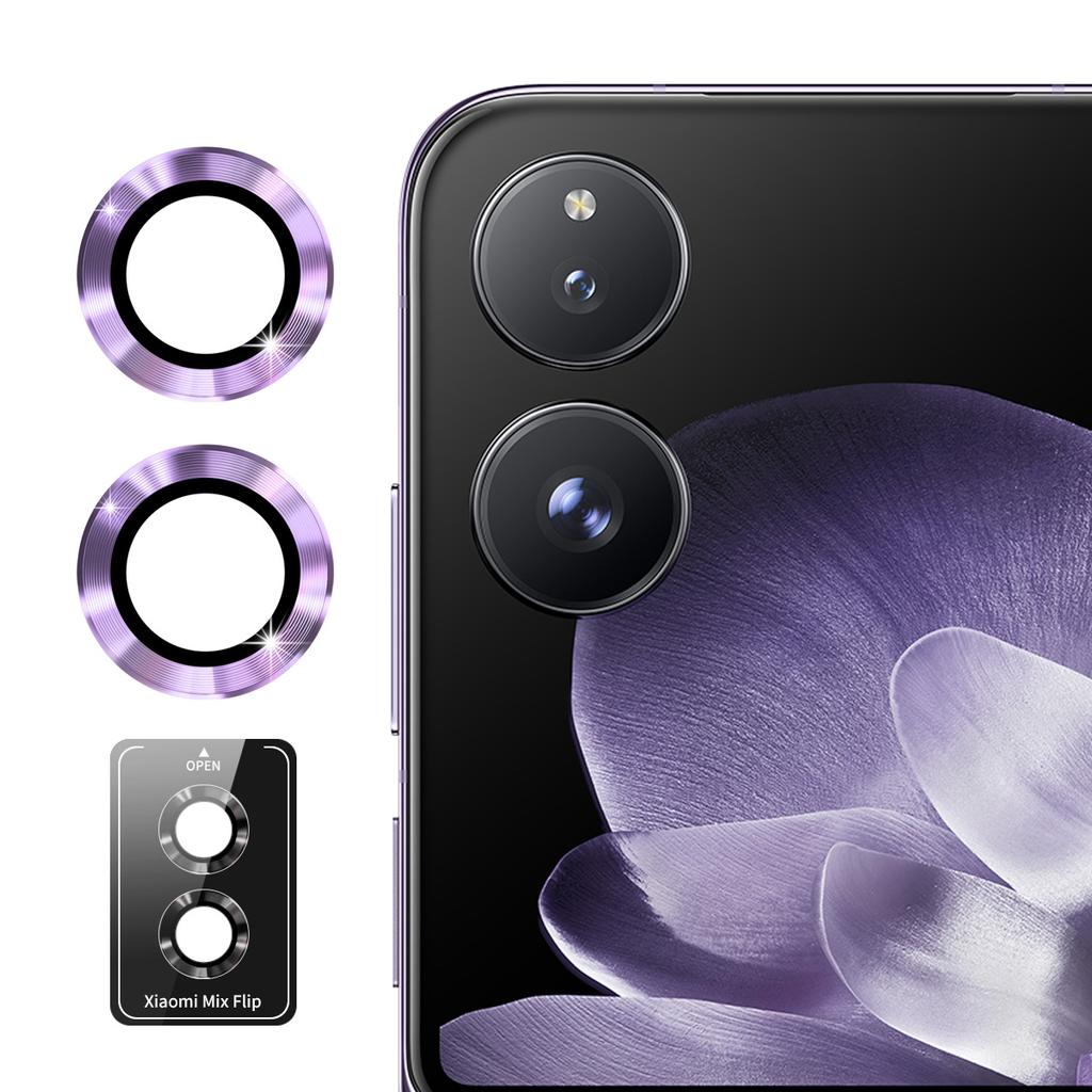 ENKAY HAT PRINCE 1Set For Xiaomi Mix Flip 5G Camera Lens Protector Metal Ring Lens Film
