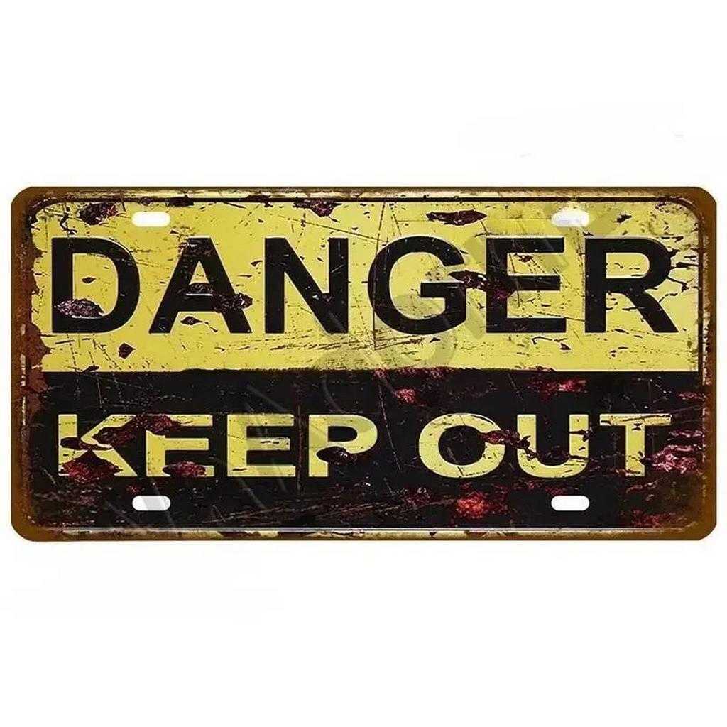 Внимание Номерные знаки Металлические жестяные таблички для настенного декора Винтажные таблички Металлические автомобильные знаки Для кафе бара клуба гаража паба