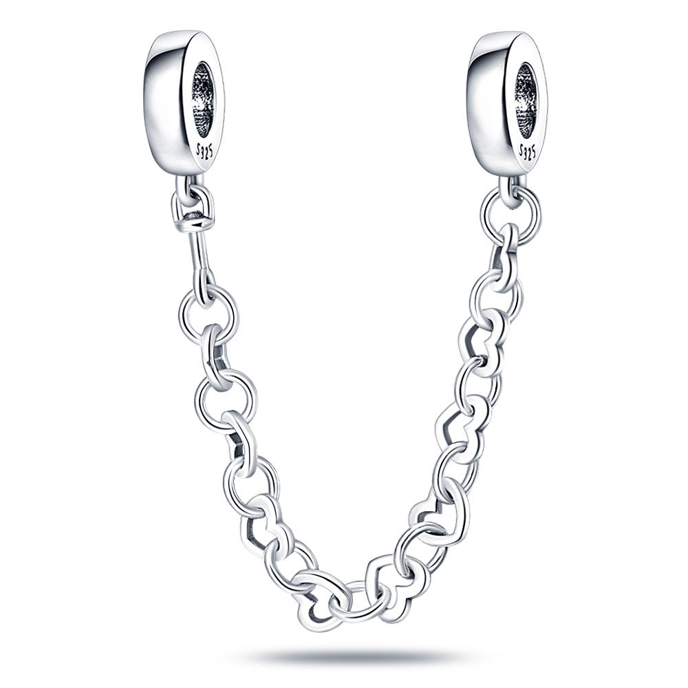 Подвески Plata Of Ley Серебряная пластина Розовое сердце ЛЮБОВЬ Цирконовые бусины Подсолнух Клевер Подвески Подвеска Fit Diy Браслеты DIY Ювелирные изделия