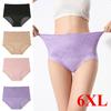 High Waist Women's Panties Lace Women's Large Size Panties Solid Color High-waisted Triangle Pants Underwear Briefs