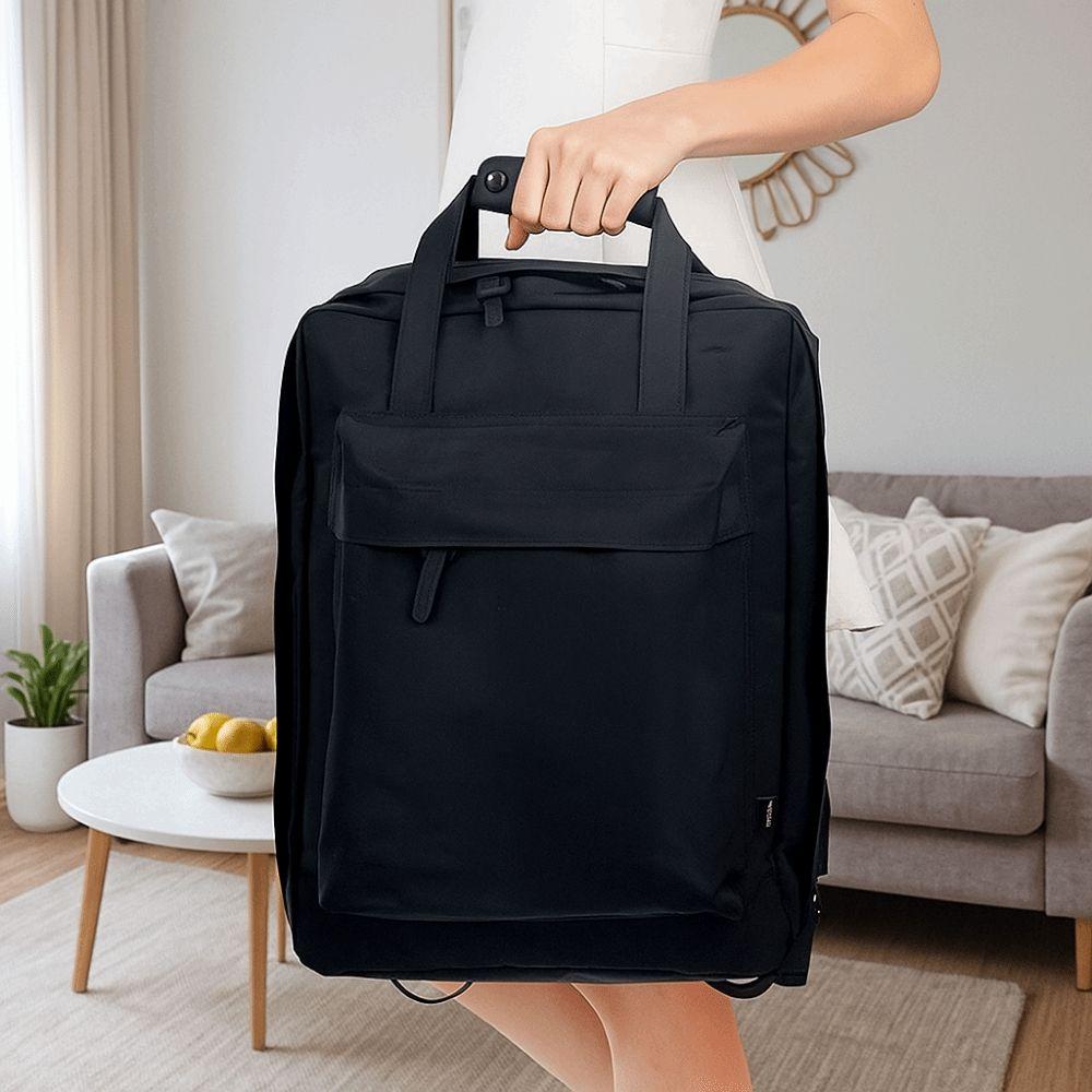 Nylon Business Laptop Backpack Solid Color Student Backpack Male Luggage Shoulder Bag for Travel