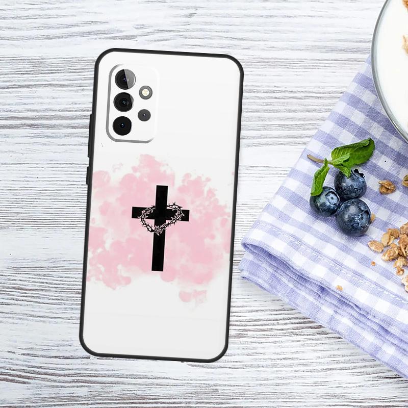 Библейский стих Вера Иисус крест Чехол Для Samsung Galaxy A52 A53 A16 A26 A36 A56 A55 A35 A15 A32 A12 A33 A13 A14 A34 A54 A17