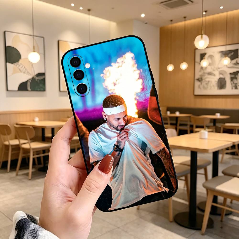 Чехол для телефона N-Neymar J-jr Футбол 10 Черный Силиконовый Мягкий Для Samsung Galaxy A73,A72,A71,A70,A53,A52,A51