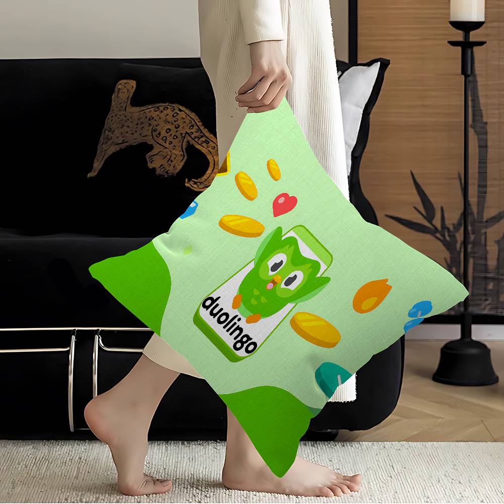 Funnyt DDuolingo cm Cushion Cover Pillow Cover Decor Pillowcase Home Pillowcase for Couch Pillow