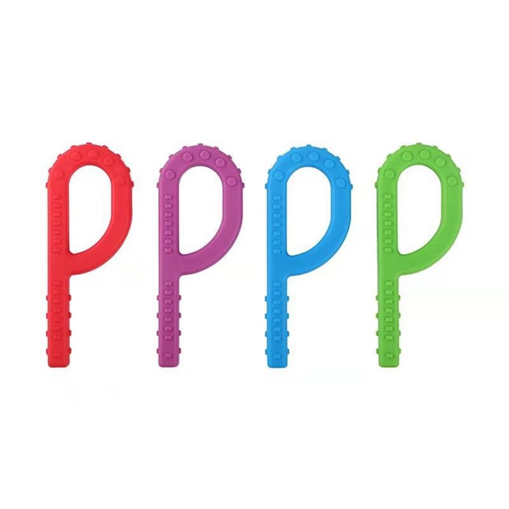 Прорезыватель для зубов в форме буквы P для тренировки речевых мышц у детей