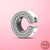 Hot Original 925 Silver Letter CZ Zircon A To Z 26 Letter Charms Beads Fit MULA Charms Bracelet Silver 925 Jewelry