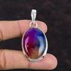 Rainbow Solar Quartz Druzy Gemstone Pendant Handmade Boho Style Jewelry 925 Sterling Silver Pendant Elegant Pendant Silver Jewelry For Gift
