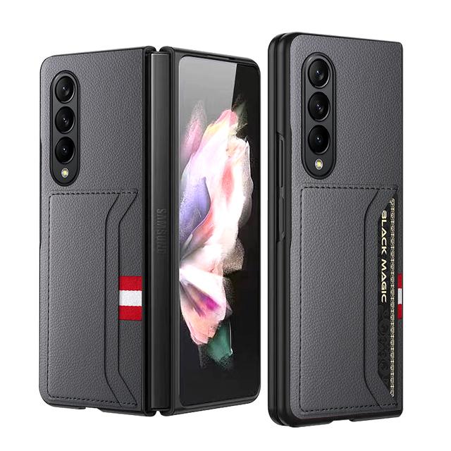 Противоударный складной кожаный чехол для Samsung Galaxy Z Fold 4 Fold4 Fold3 Fold2 Fold 3 2 5g, антидетонационная сумка для телефона Funda