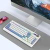 Игровая клавиатура 93 клавиши, динамическая RGB-подсветка, эргономичный дизайн, проводная, с регулятором громкости, для ноутбука