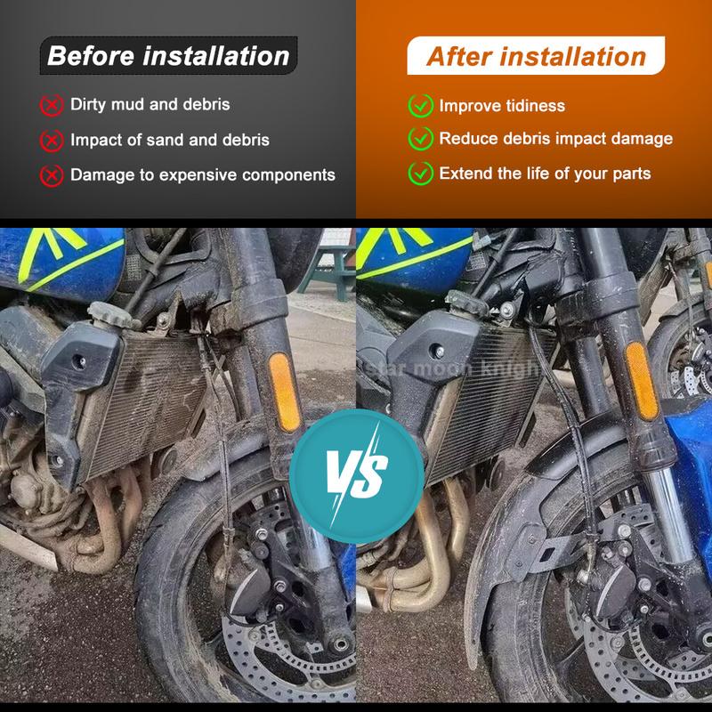 Motorcycle Accessories For BMW R1200RS 2015-2018 R 1200 1250 RS R1250RS 2019- Front Fender Mudguard Extension Splash Extender