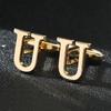 Men's French Shirt Shirt Cuff Links 26 Letters A-Z Cufflinks Gold Color For Men Gift High Quality