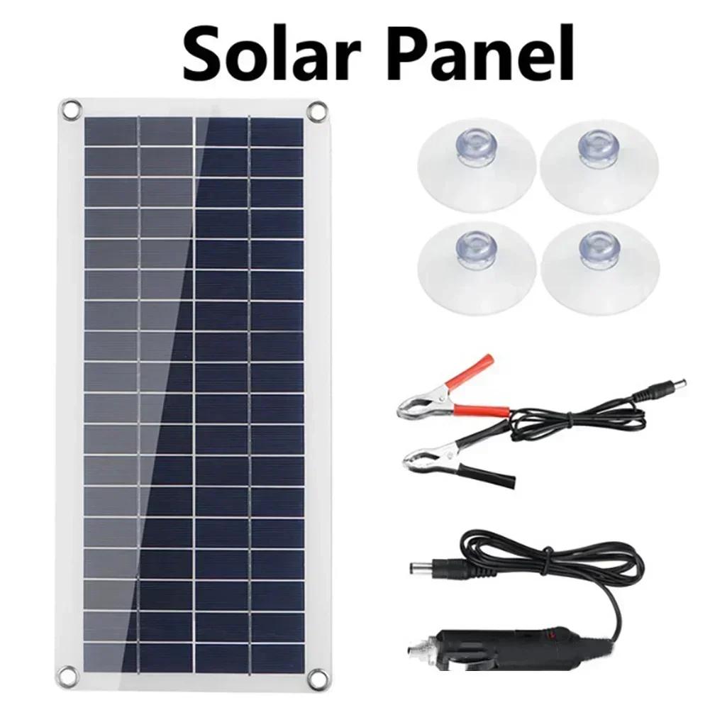 12V Flexible Solar Panels For Outdoor Cell Phone Car RV Camping Mountaineering Hiking Boat Charging Tools Home Solar Power