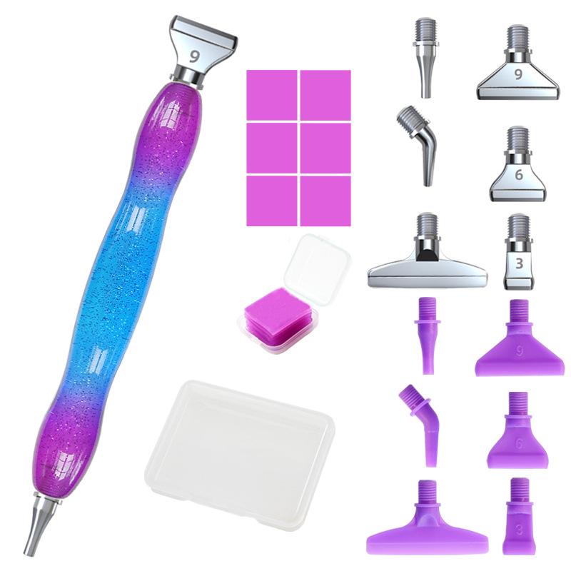 Набор ручек для алмазной вышивки 5D Jelly Point Drilling Pen Набор инструментов для мозаичной вышивки с многофункциональными металлическими наконечниками с винтовой резьбой