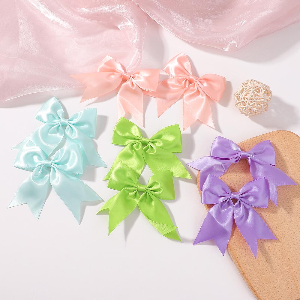 40pcs Random Color Lovely Big Bow Hair Clips for Kids Girls Handmade Hairpins Barrettes Headwear Hair Accessories