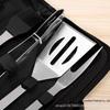 Портативный набор инструментов для барбекю из нержавеющей стали для дома, отдыха на природе и кемпинга – включает нож и вилку
