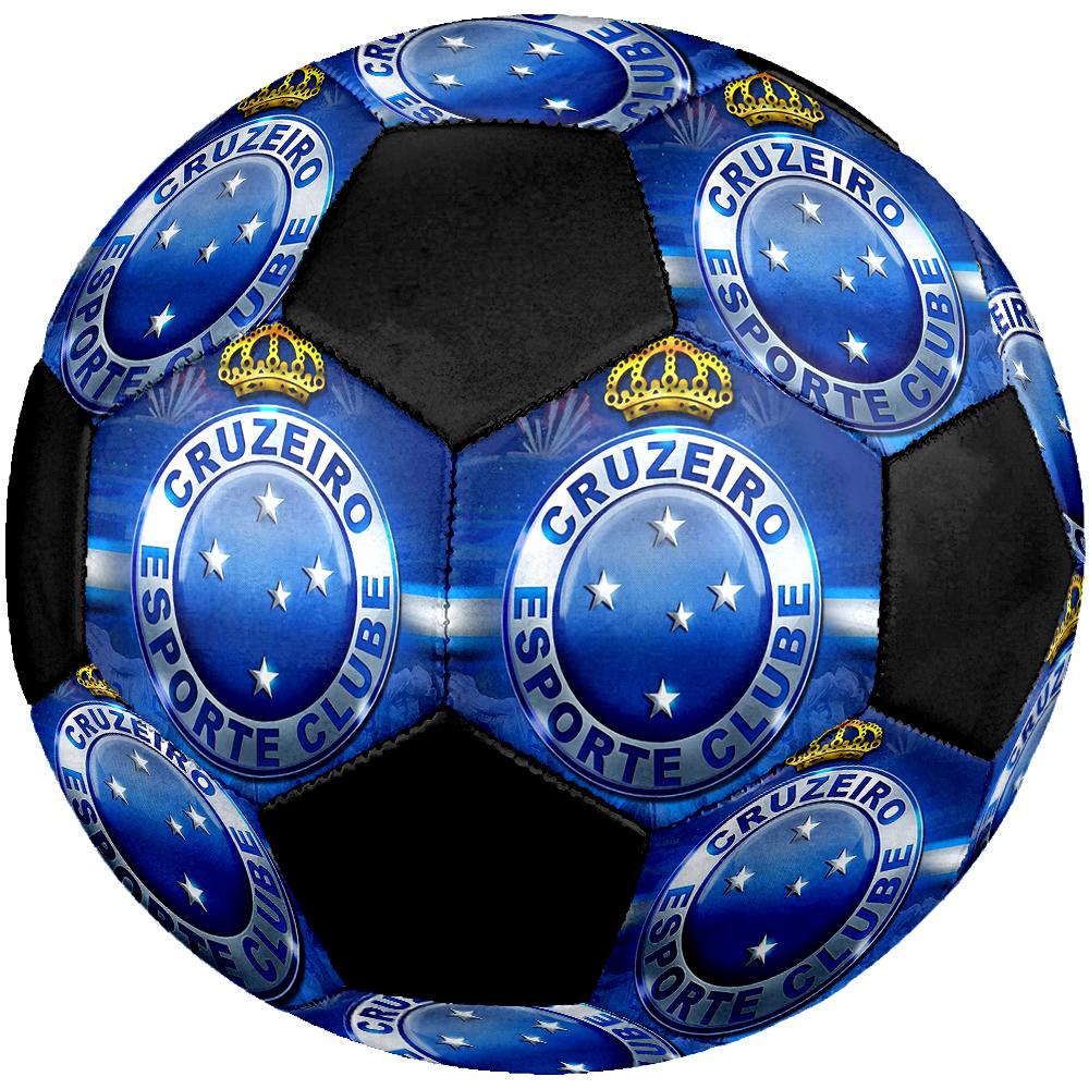 Футбольный мяч Cruzeiro Esporte Clube, разноцветный, подходит для всех возрастов, сшит машинным швом, материал ПВХ, соревновательного качества, прочный и с высоким отскоком
