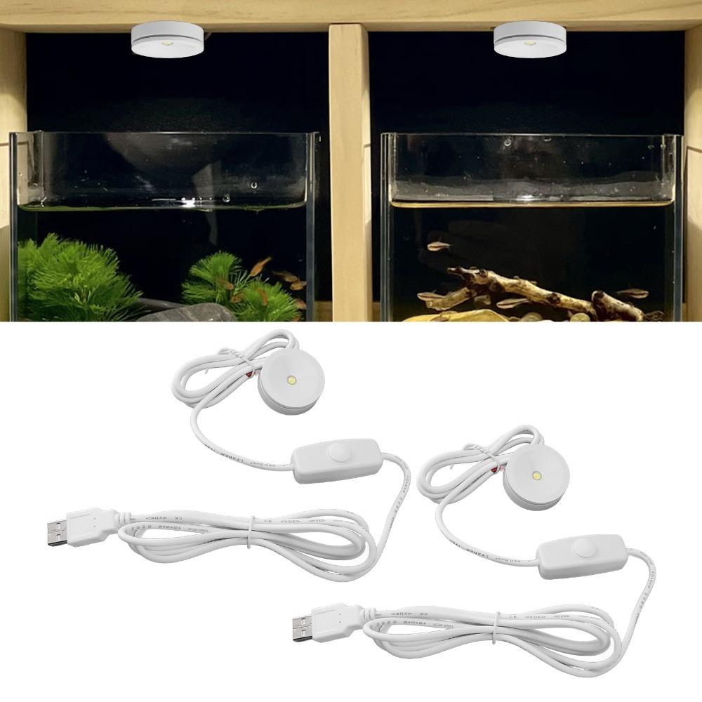 2pcs 6.6ft Cable USB Mini Spotlights 5V Small Spot Lights LED Spotlights Display Cabinets