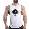 Four Seasons Adult Men'S Fitness Outdoor Crew Neck Vest Spades A Pattern 2d Printed Breathable Quick Drying Sleeveless Shirt
