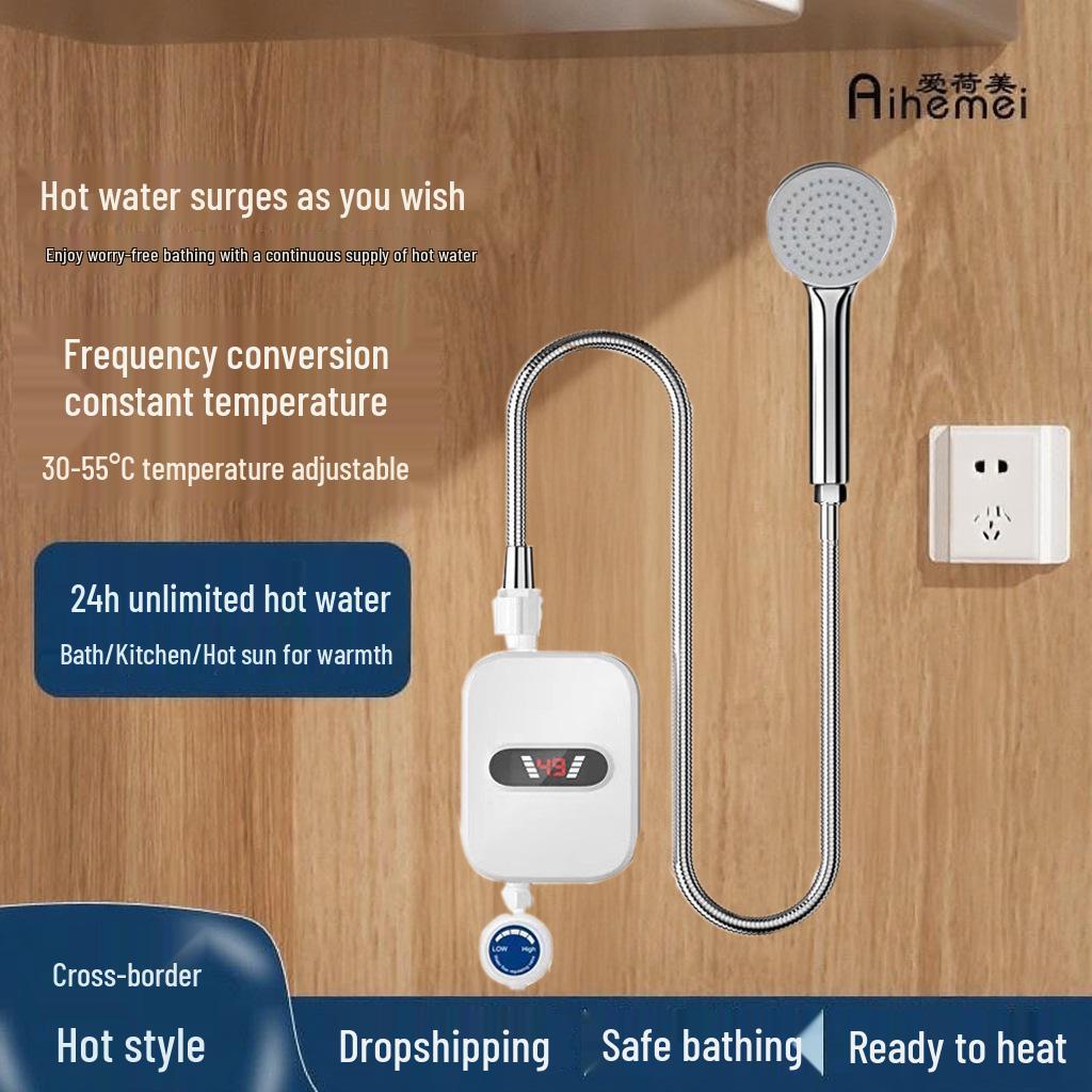 Мини Настенный Мгновенный Проточный Водонагреватель для Душа с Постоянной Температурой