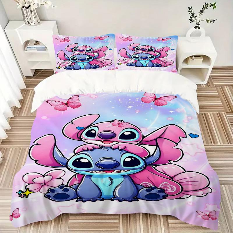 Lilo Stitch Fantasy Print 3Pcs Bedding Setduvet Cover With 2 Bedropillowcase Home Birthday Gift