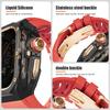 Роскошный мод-комплект для Apple watch Ultra 3/2/1 49 мм Спортивный резиновый ремешок+чехол для Iwatch ultra 49 мм Прозрачный ледяной чехол Комплект для переделки